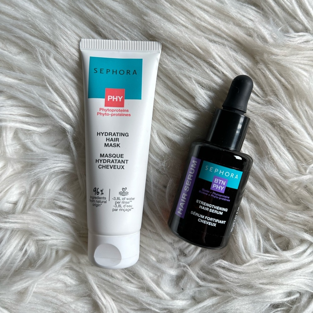 SEALED Sephora Collection hair serum & mask bundle